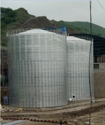 青原粮食钢板仓的安装全过程不用热焊接